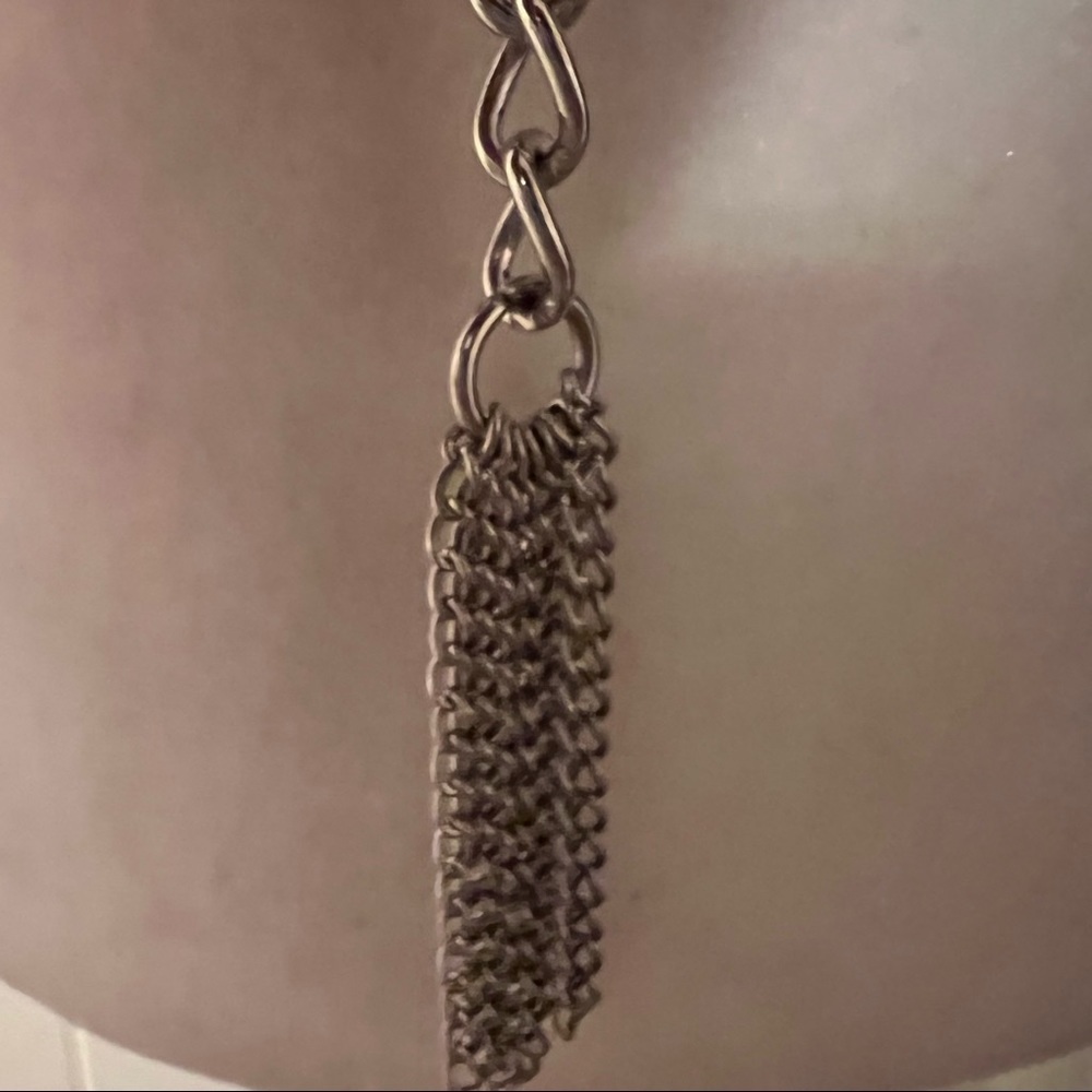 Silver Ring Multi-Chain Tassel Belt | Boho Layered Drape Waist Chain EUC - Picture 5 of 8